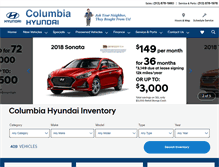Tablet Screenshot of columbiahyundai.com